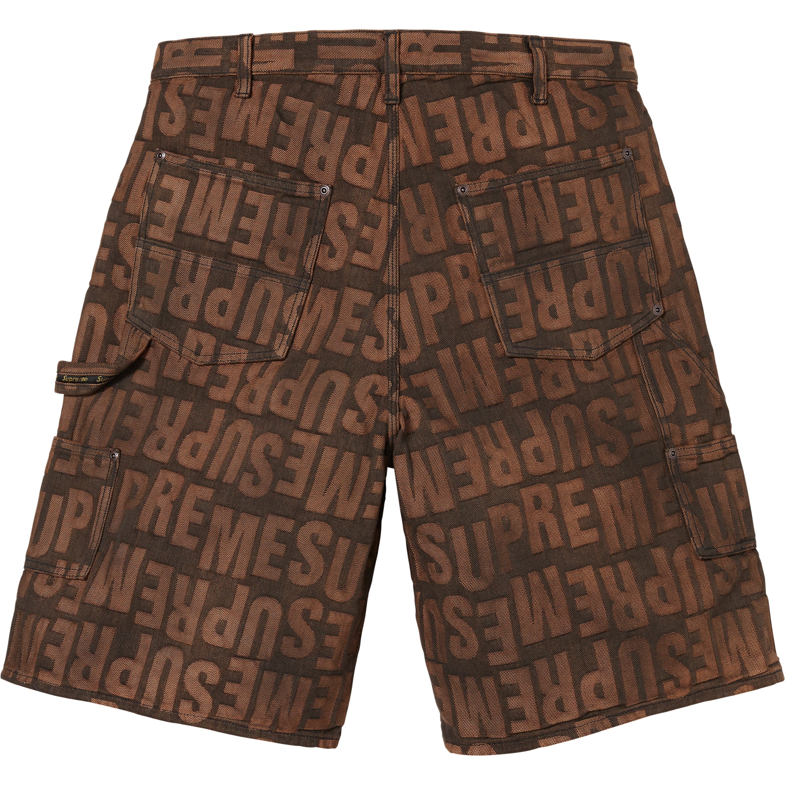 Repeat Jacquard Double Knee Denim Short view 3